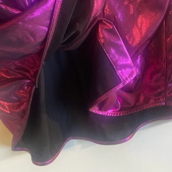 Anthropologie “SHINE” metallic magenta button-up top. - Picture 8 of 12